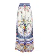 Camilla Silk Tiles Darls Straight Trousers In White