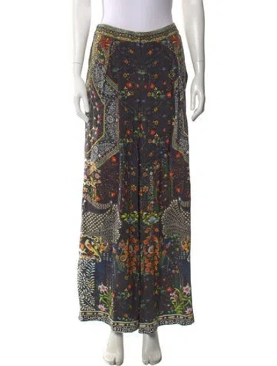 Pre-owned Camilla Silk Wide Leg Pants In Black