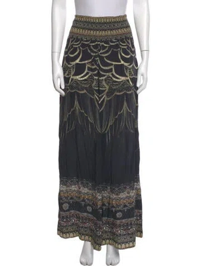 Pre-owned Camilla Silk Wide Leg Pants In Black