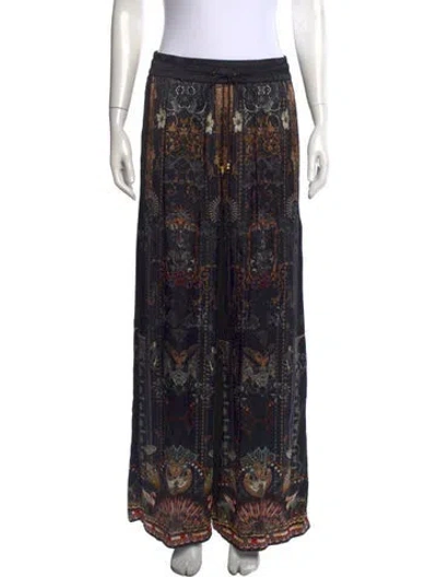 Pre-owned Camilla Silk Wide Leg Pants In Black