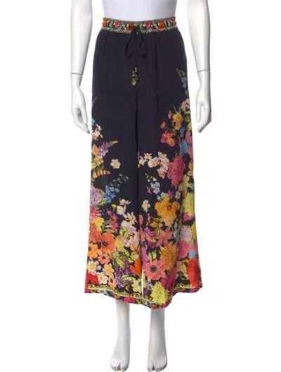 Pre-owned Camilla Silk Wide Leg Pants In Black