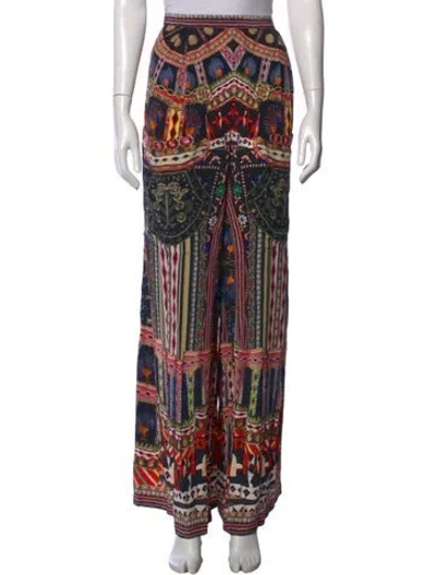 Pre-owned Camilla Silk Wide Leg Pants In Black
