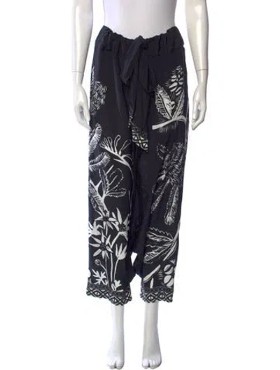 Pre-owned Camilla Silk Wide Leg Pants In Black
