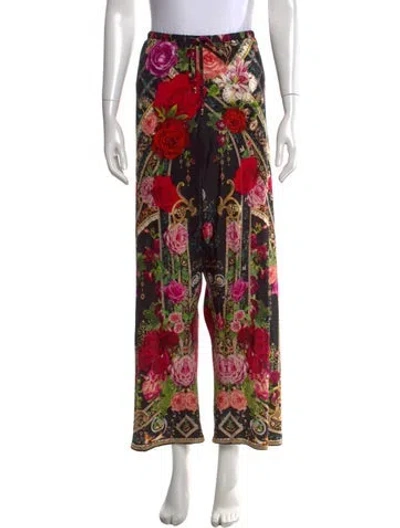 Pre-owned Camilla Silk Wide Leg Pants In Blue