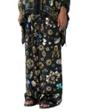 Camilla Silk Wide Leg Pants In Green
