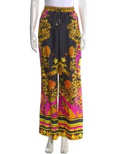 Pre-owned Camilla Silk Wide Leg Pants In Multi