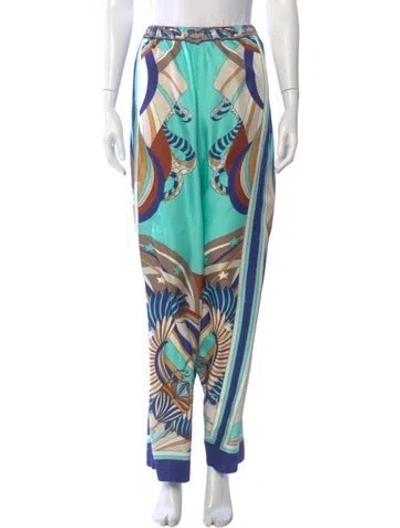Pre-owned Camilla Silk Wide Leg Pants In Multi