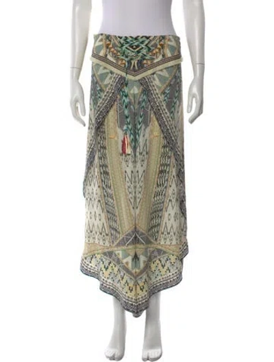 Pre-owned Camilla Silk Wide Leg Pants In Multi