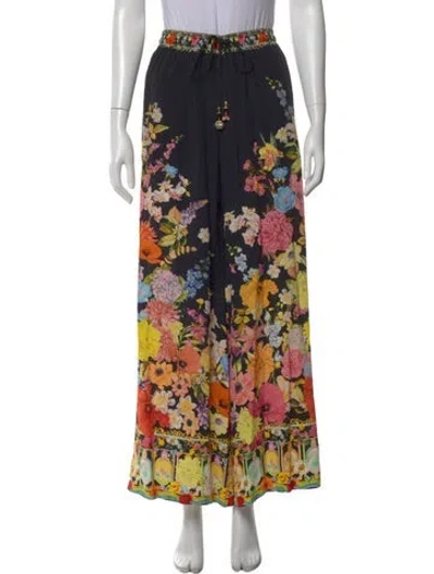 Pre-owned Camilla Silk Wide Leg Pants In Multi