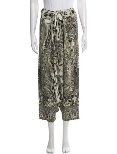 Pre-owned Camilla Silk Wide Leg Pants In Multicolor