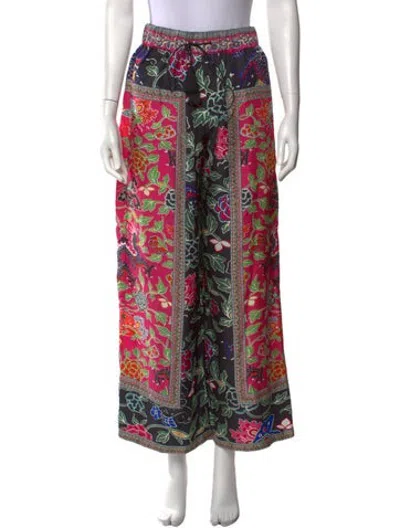 Pre-owned Camilla Silk Wide Leg Pants In Multicolor