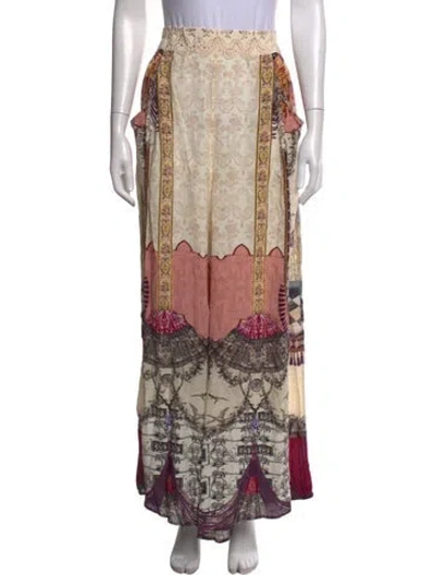 Pre-owned Camilla Silk Wide Leg Pants In Neutrals