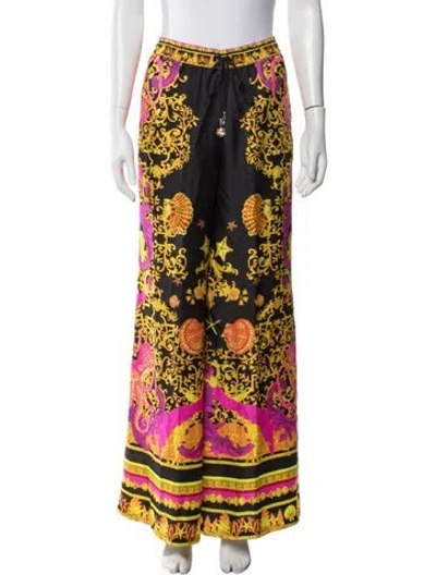 Pre-owned Camilla Silk Wide Leg Pants In Orange