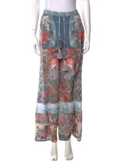 Pre-owned Camilla Silk Wide Leg Pants In Pink