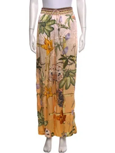 Pre-owned Camilla Silk Wide Leg Pants In Pink
