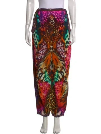 Pre-owned Camilla Silk Wide Leg Pants In Purple