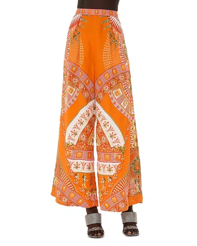 Camilla Silk Wide Leg Pants In The Obelisk Gate