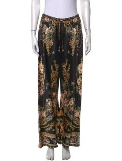 Pre-owned Camilla Silk Wide Leg Pants W/ Tags In Black