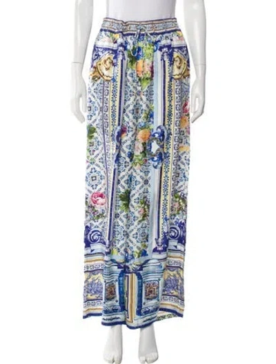 Pre-owned Camilla Silk Wide Leg Pants W/ Tags In Blue