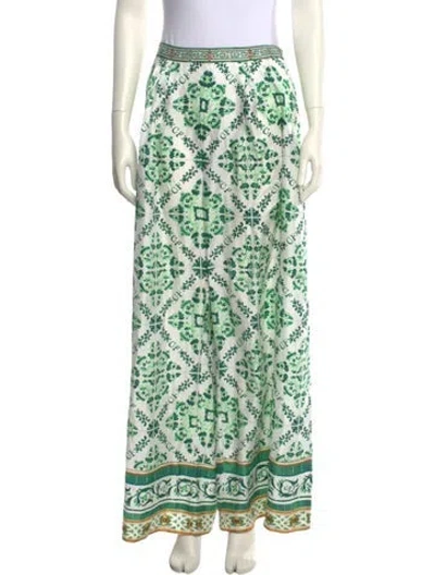 Pre-owned Camilla Silk Wide Leg Pants W/ Tags In Green