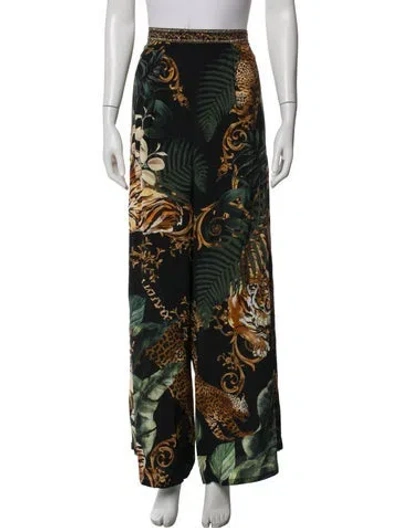 Pre-owned Camilla Silk Wide Leg Pants W/ Tags In Green