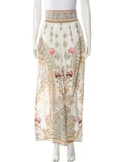 Pre-owned Camilla Silk Wide Leg Pants W/ Tags In Neutral