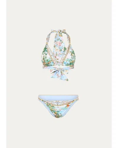 Camilla Sisi Society Soft Thick Tie Two-piece Swimsuit In Multi