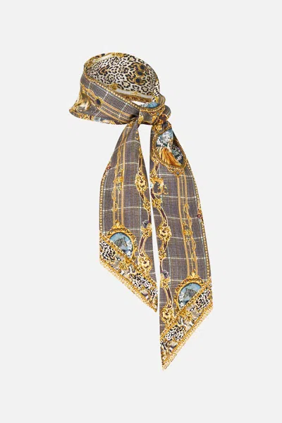 Camilla Skinny Neck Scarf Leopard Libertine In Brown