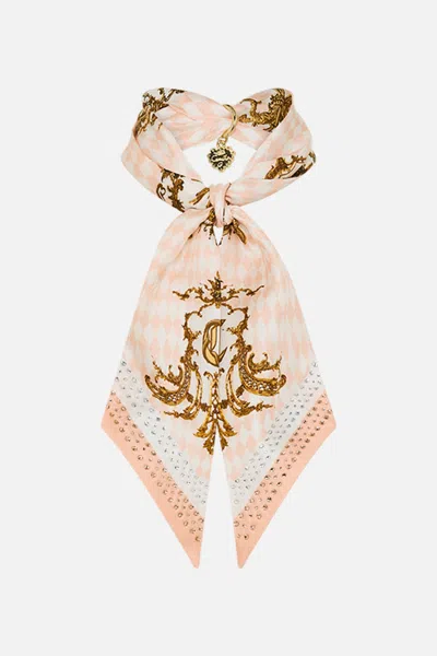Camilla Skinny Neck Scarf With Trinket The Queens Quarters In Neutral