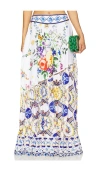 Camilla Skirt With Shaped Seam In White