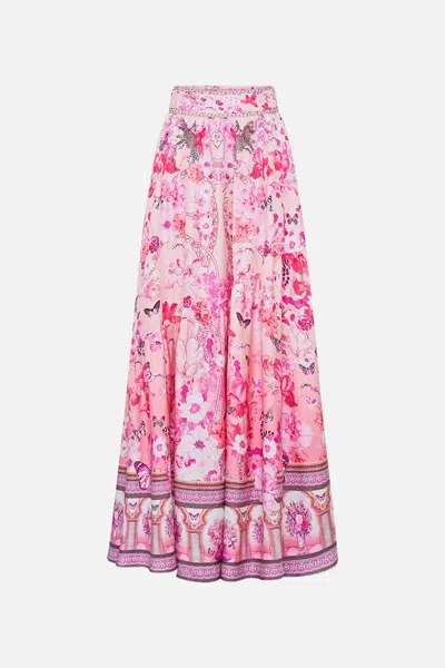 CAMILLA SKIRT WITH SHAPED SEAM BOTANICAL NOVELLA
