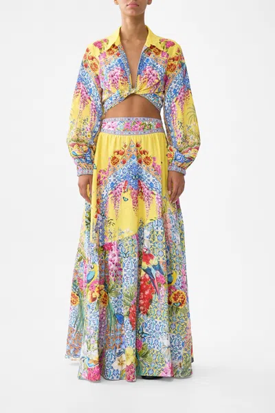 Camilla Skirt With Shaped Seam Sultanahmet Summer In Yellow