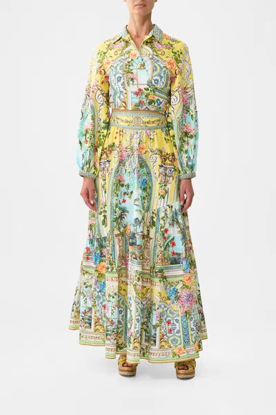 Camilla Skirt With Shaped Seam Tales Of Topkapi Palace In Multi