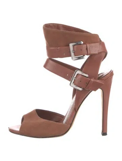 Pre-owned Camilla Skovgaard Leather D'orsay Pumps In Brown