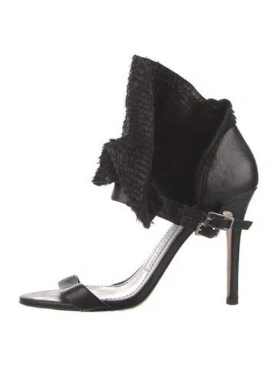 Pre-owned Camilla Skovgaard Leather Slingback Sandals In Black