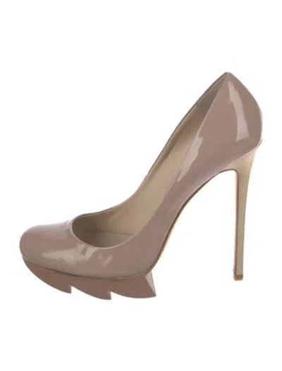 Pre-owned Camilla Skovgaard Patent Leather Pumps In Neutral