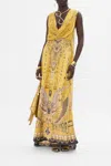 Camilla Sleeveless Draped T Back Long Dress Valley Of The Kings
