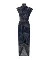 Camilla Gathered Column Jersey Dress The Egypt Effect In Black