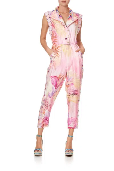 Camilla Sleeveless Panelled Jumpsuit South Beach Sunrise In Pink