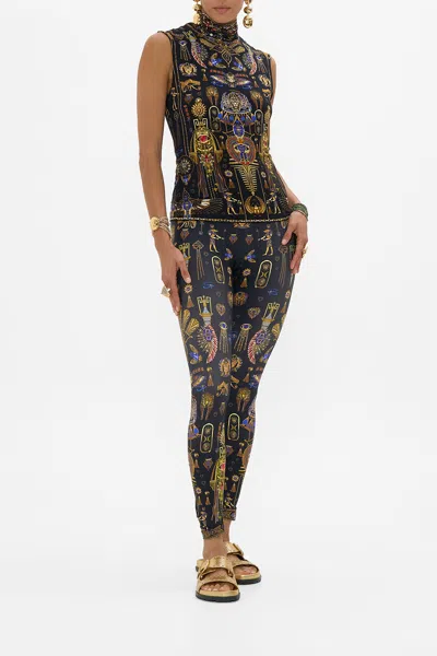 Camilla Sleeveless Turtleneck Cartouche Kingdom In Multi