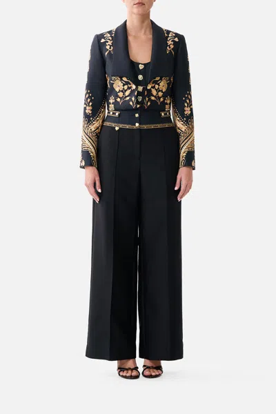 Camilla Slim Fit Cropped Jacket Taurus Rising In Black