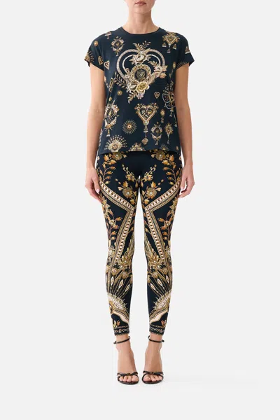 Camilla Slim Fit Round Neck T-shirt Taurus Rising In Animal Print