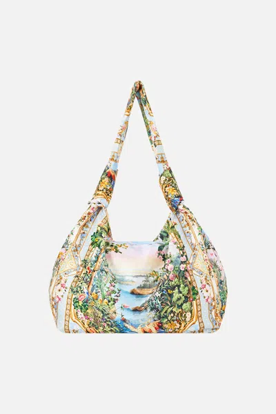Camilla Slouch Shoulder Bag With Knot Details Sisi Society In Blue