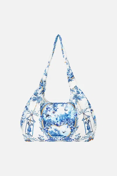 Camilla Slouch Shoulder Bag With Knot Details The Porcelain Parlour In Pink