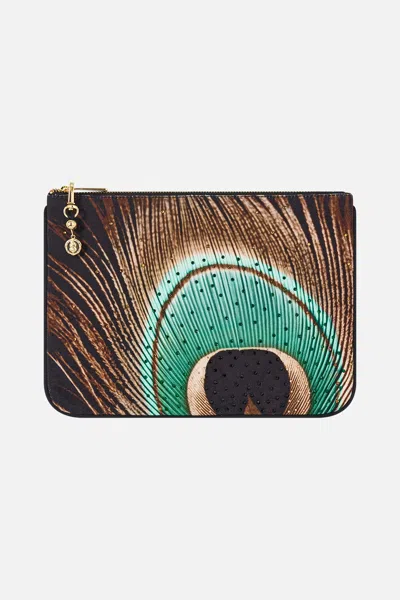 Camilla Small Canvas Clutch A Wink To The Wild In Green
