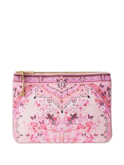 CAMILLA SMALL CANVAS CLUTCH BAG