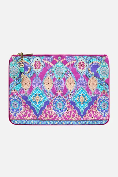 Camilla Small Canvas Clutch Concubines In Red