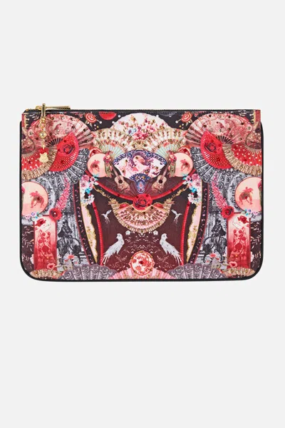 Camilla Small Canvas Clutch Daughters Of Duende In Multi