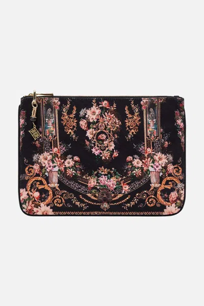 Camilla Small Canvas Clutch Dynasty Daze In Black