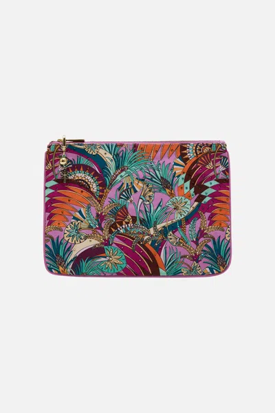 Camilla Small Canvas Clutch Giza Goddess In Orange